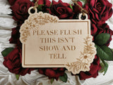 Please Flush engraving